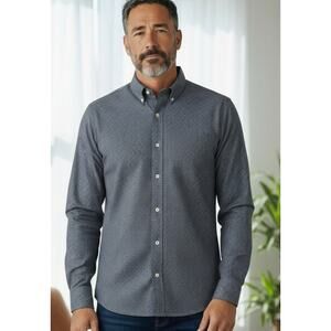 J Crew Mens Blue Checkered Button Up Shirt Large 16-16.5 Long Sleeve Cotton